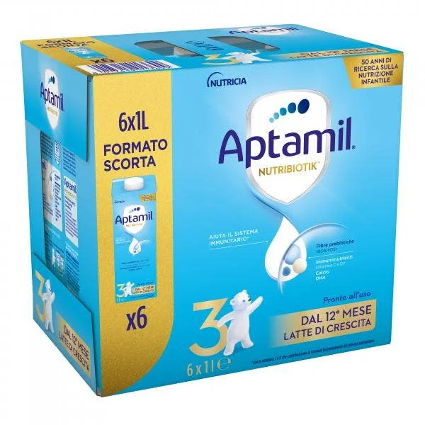 Nutricia Aptamil 3 Latte 6X1000 Ml Latte di Crescita