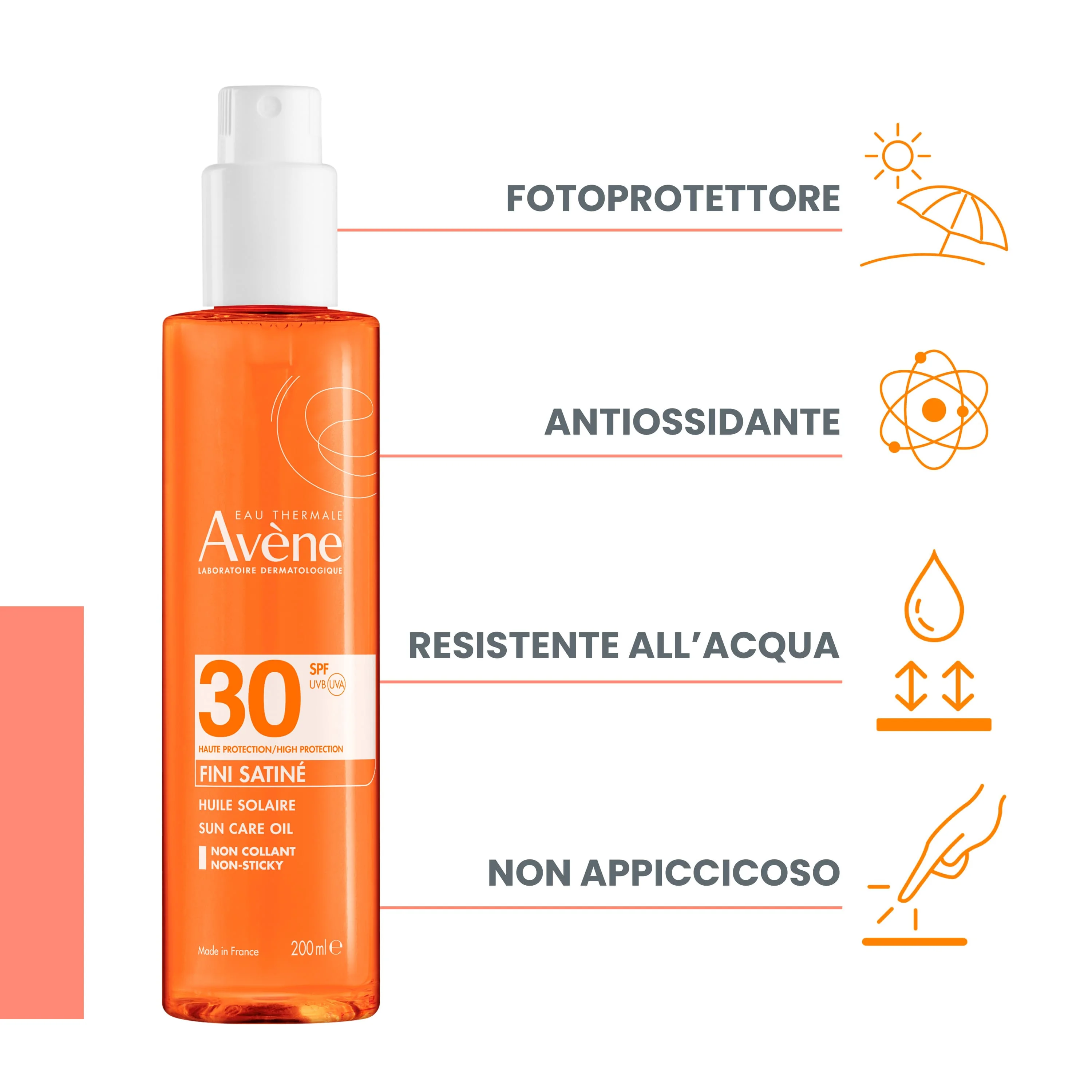 Eau Thermale Avène Olio Solare SPF 30 200 ml Protezione Alta