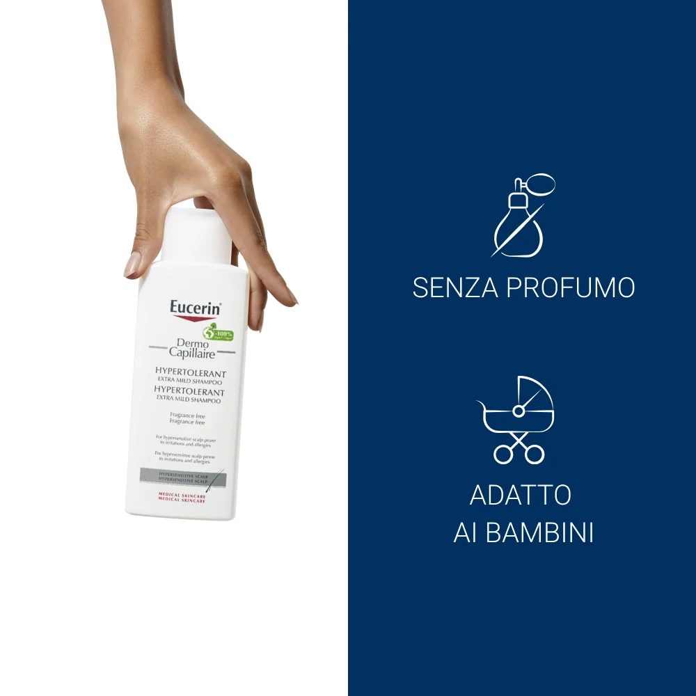 Eucerin DermoCapillaire Shampoo Extratollerabilità 250 ml Cuoio Capelluto IperReattivo