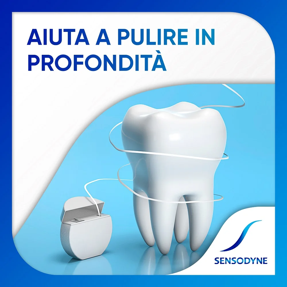 Sensodyne Filo Cerato Gusto Menta Fresca 30 ml Filo Interdentale