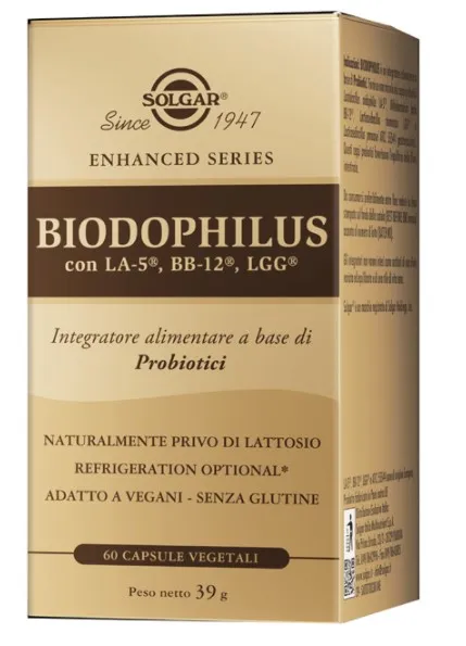 Solgar Biodophilus Integratore Probiotico 60 Capsule