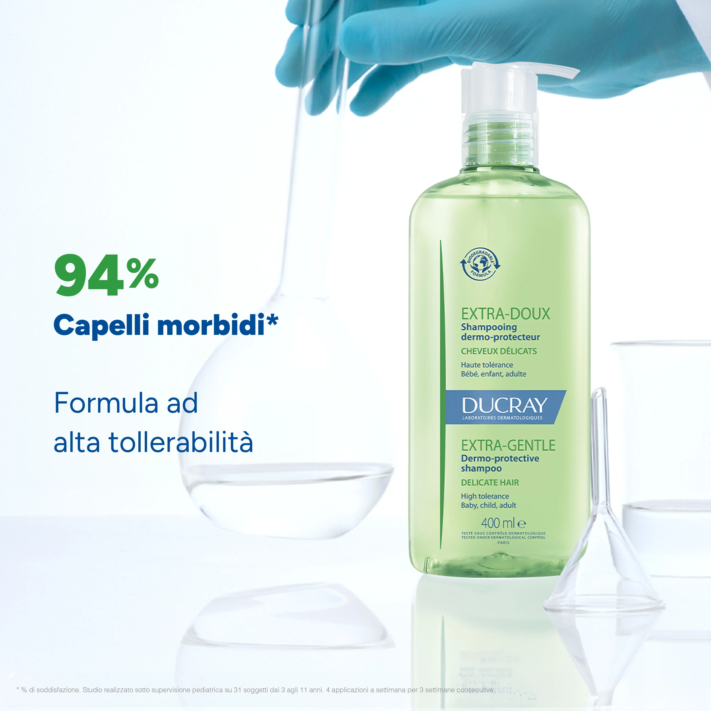 Ducray Extra Delicato Shampoo Dermoprotettivo 400 ml Pelle Sensibile