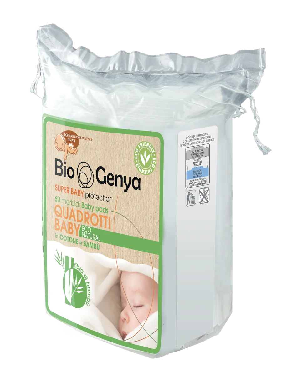 Biogenya Baby Quadrotto Bamboo 60 Pezzi