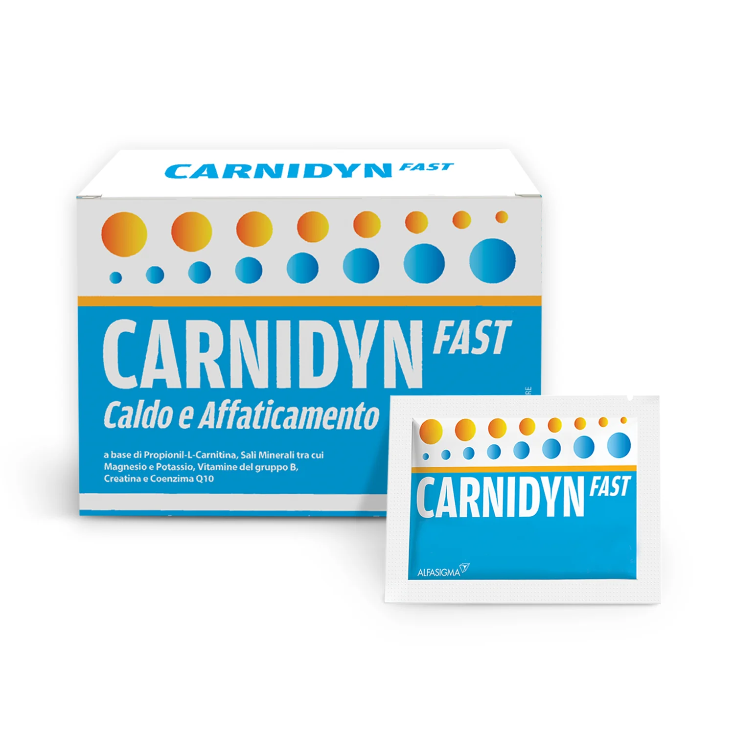 Alfasigma Carnidyn Fast 20 Bustine Integratore Magnesio Potassio e Carnitina