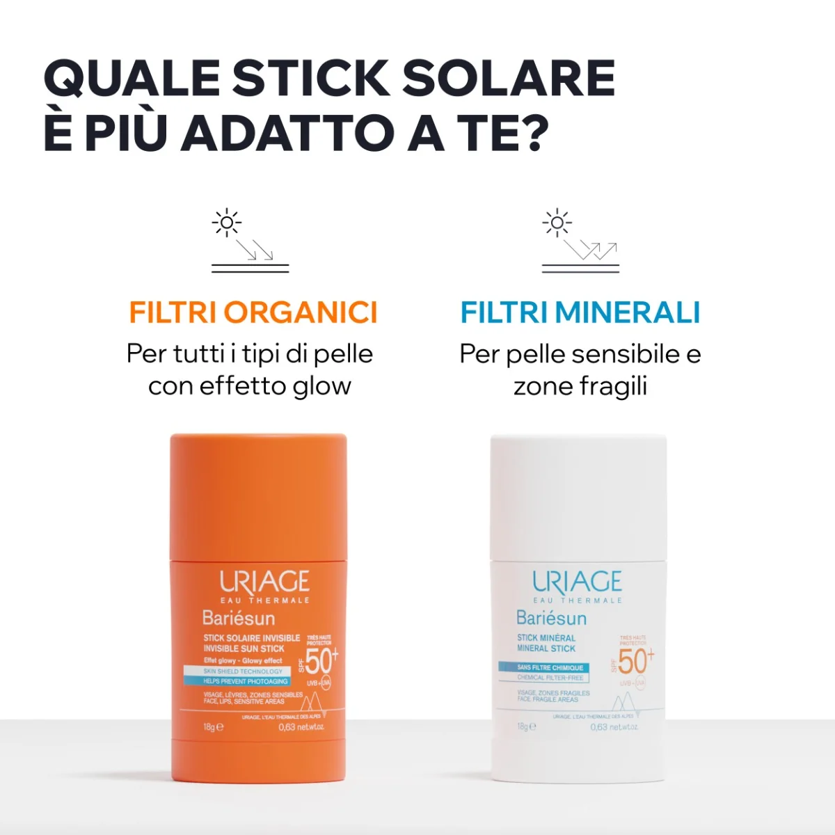 URIAGE BARIESUN SPF50+ STICK MINERALE SPF50+ 18G Stick Multiuso