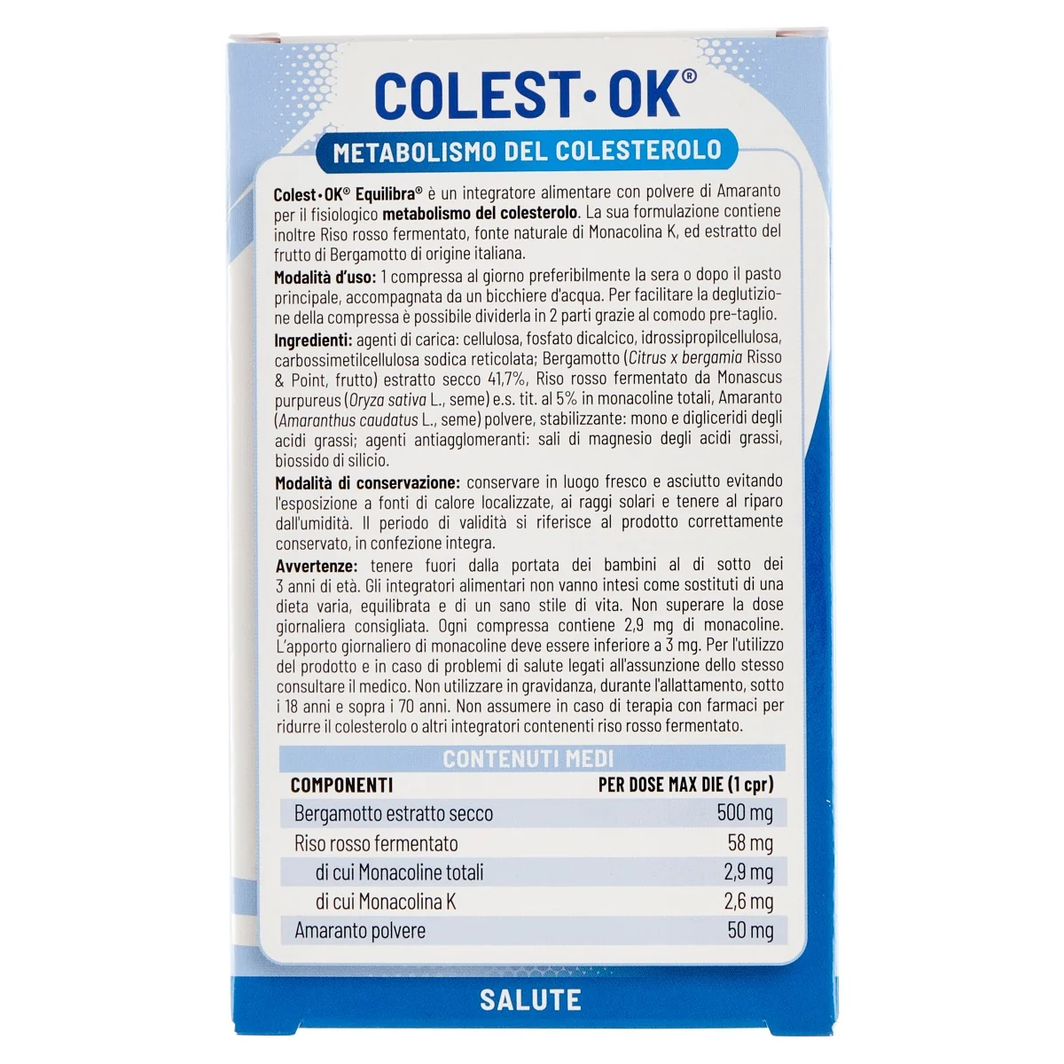 Equilibra Colest Ok 20 Compresse Integratore per il Colesterolo