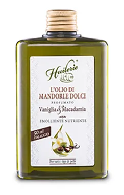Huilerie Olio Di Mandorle Dolci Vaniglia E Macadamia Emolliente e Nutriente Corpo 300 ml