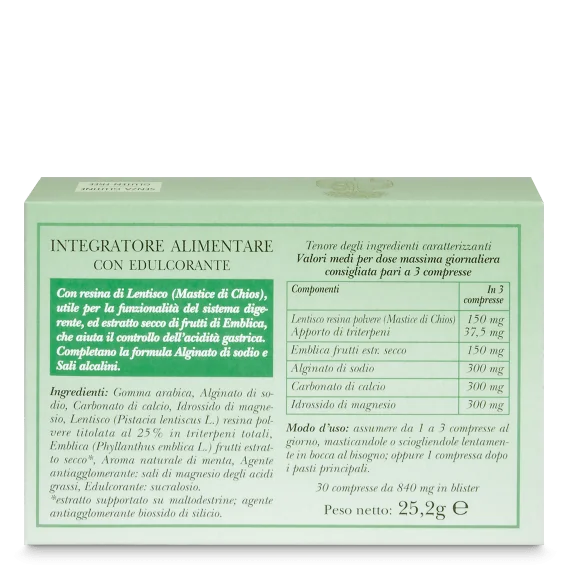Erbamea Eupeptos Acid 30 Compresse Integratore per Acidità di Stomaco