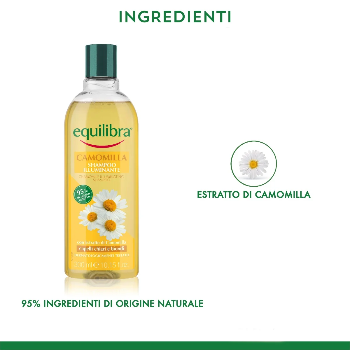 Equilibra Shampoo Illuminante Camoilla 300 Ml Dermatologicamente Testato