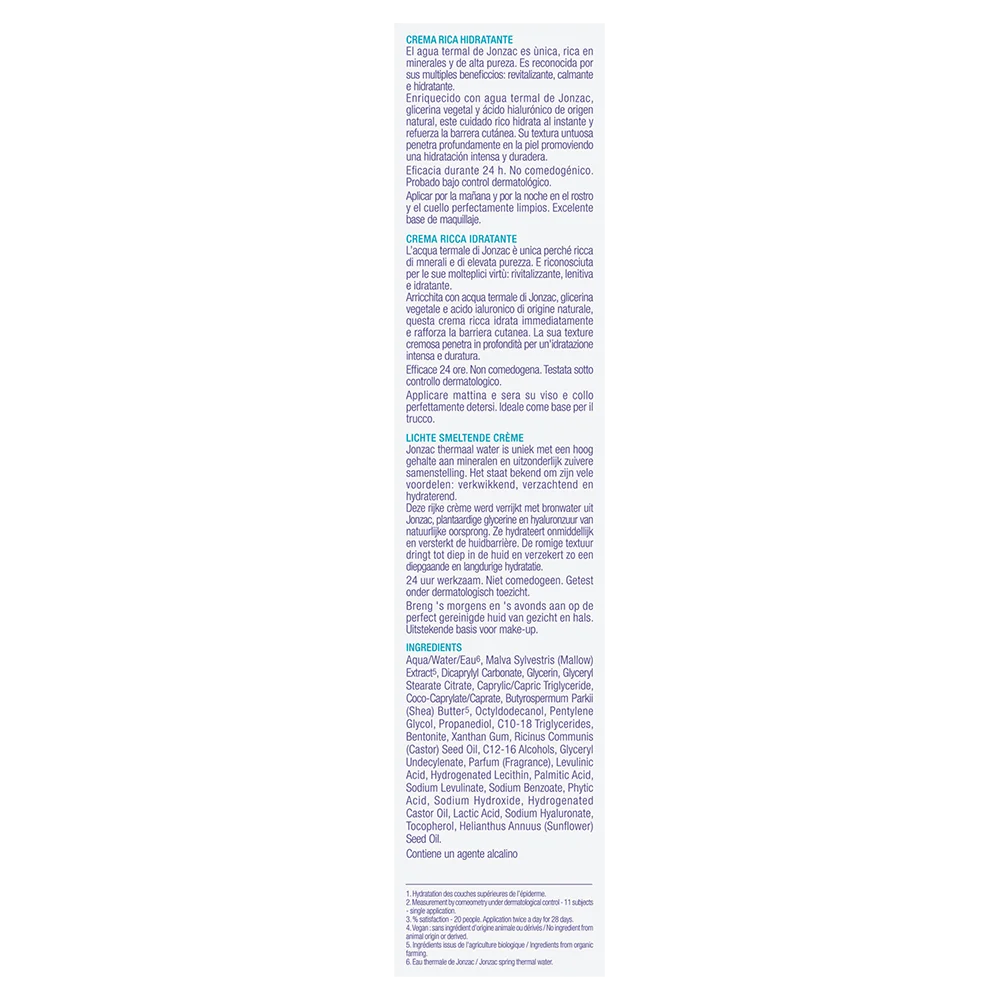 Eau Thermale Jonzac Rehydrate 50 ml Crema ricca Idratante