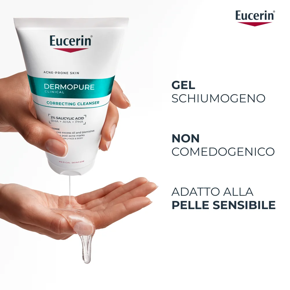 Dermopure Clinical Detergente Tripla Azione 150 ml Pelle Grassa a Tendenza Acneica