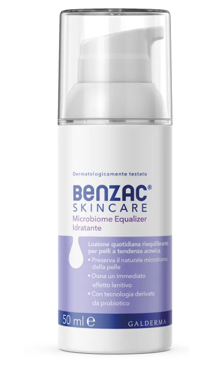 Benzac Skincare Microbiome Equalizer 50 ml Lozione Idratante Viso Pelle Acneica 