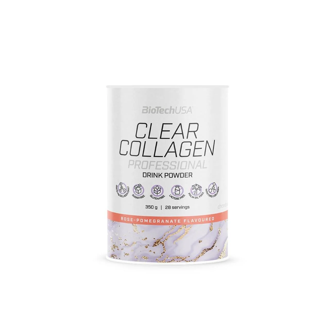 Biotechusa Clear Collagen Professional Melograno-Rosa 350 g Salute di Pelle, Capelli e Unghie