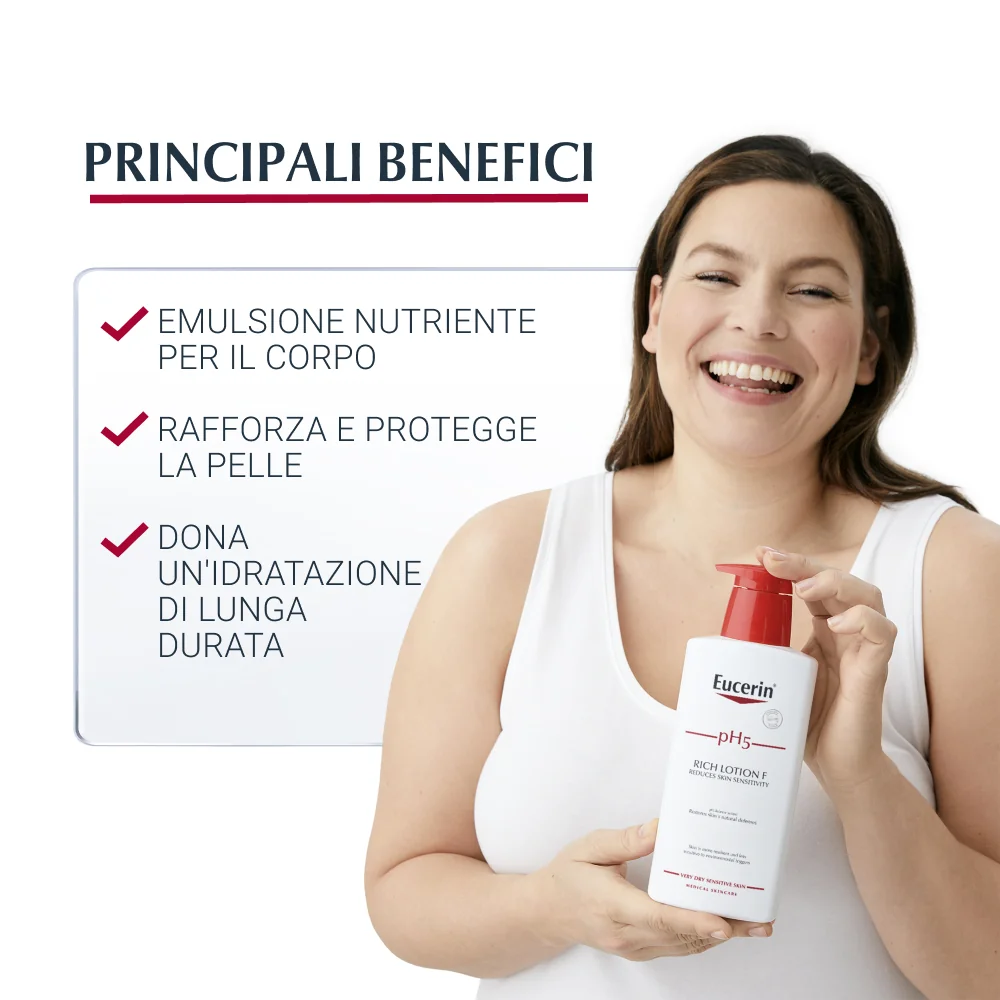 Eucerin Ph5 Emulsione Corpo Nutriente 400 ml Azione Idratante