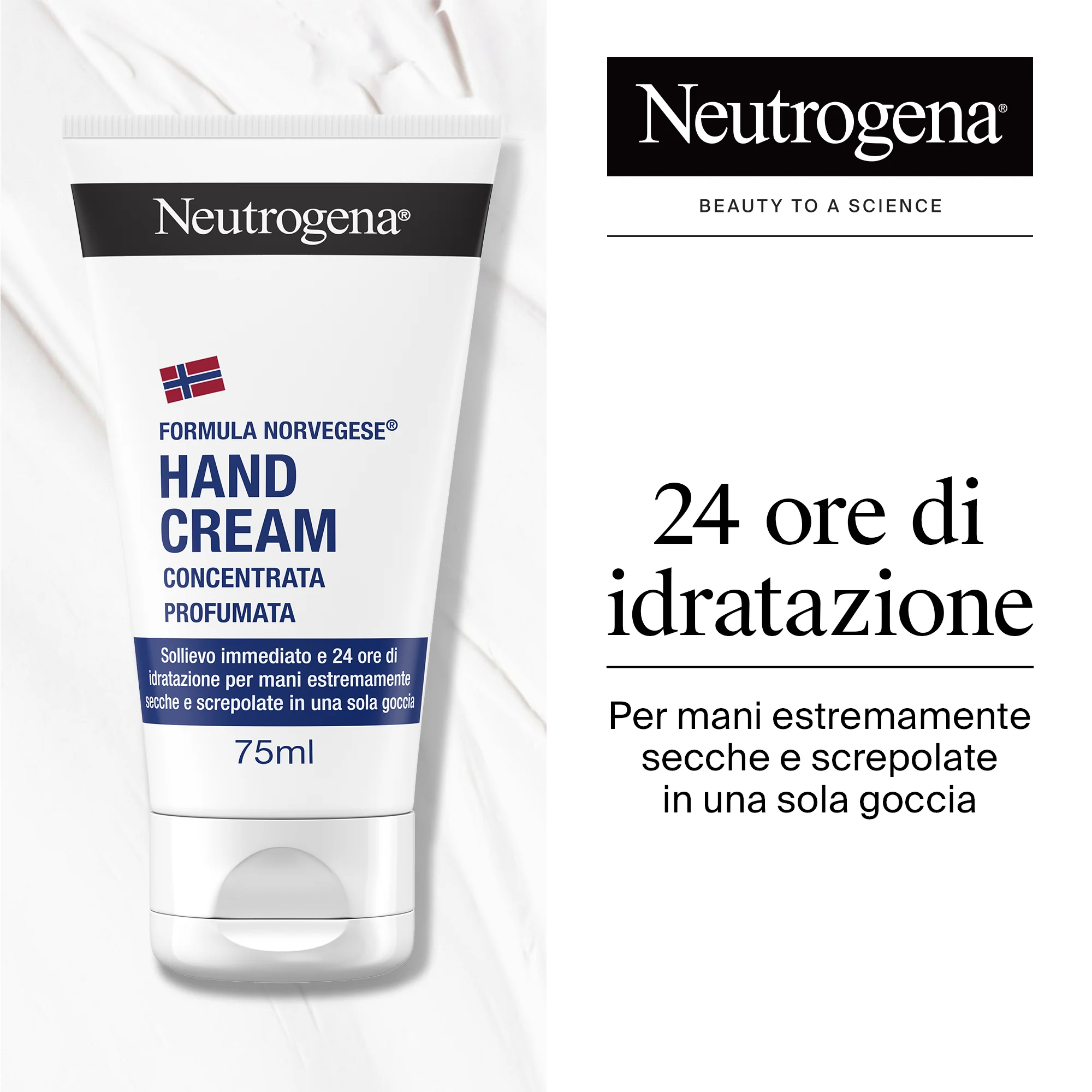 Neutrogena Formula Norvegese Crema Mani Concentrata Profumata 75ml Crema Mani con Piacevole Profumo