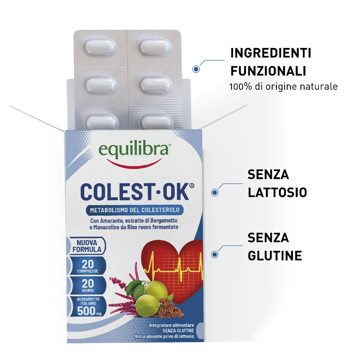 Equilibra Colest Ok 20 Compresse Integratore per il Colesterolo