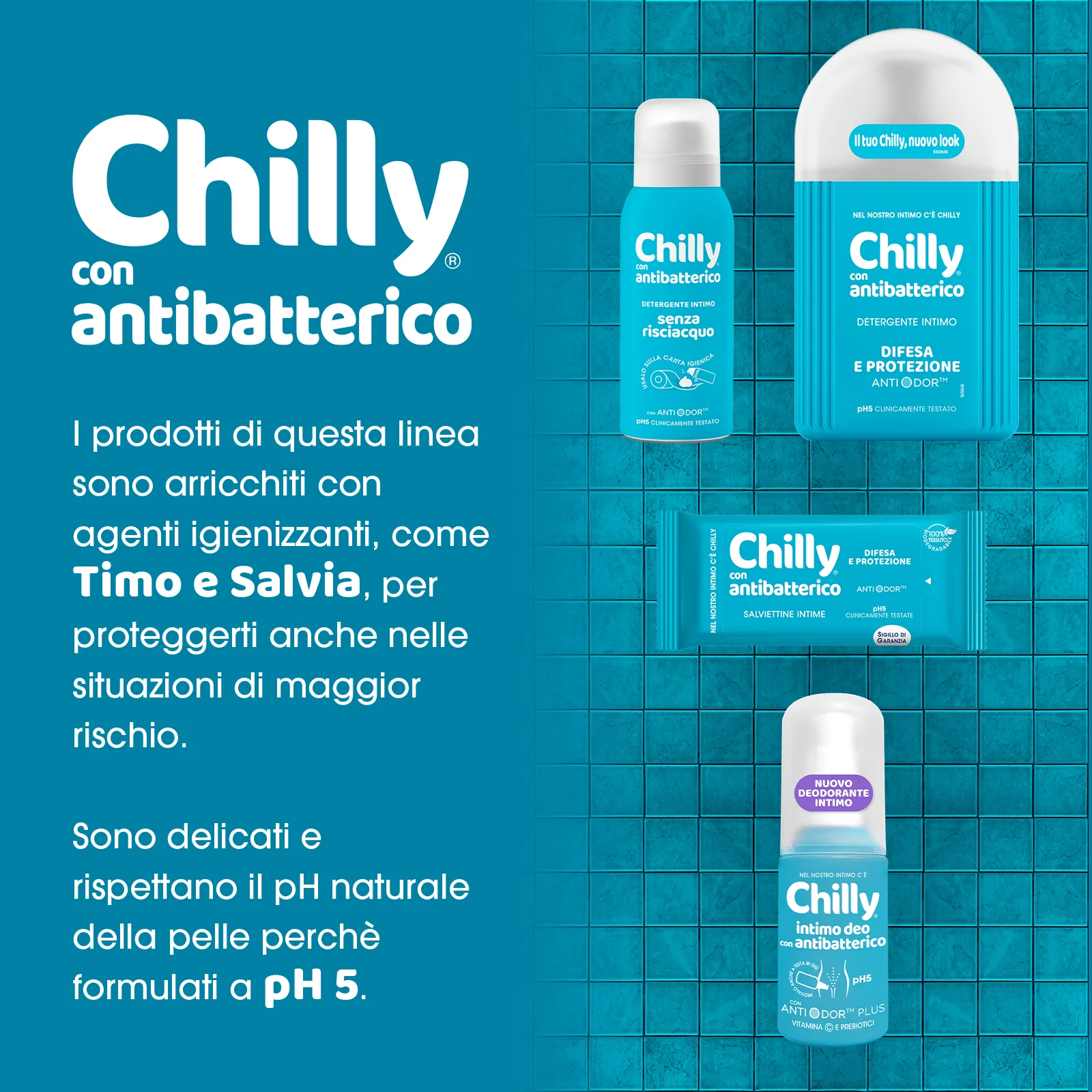 Chilly Detergente No Rinse Antibatterico 100 ml Purificante