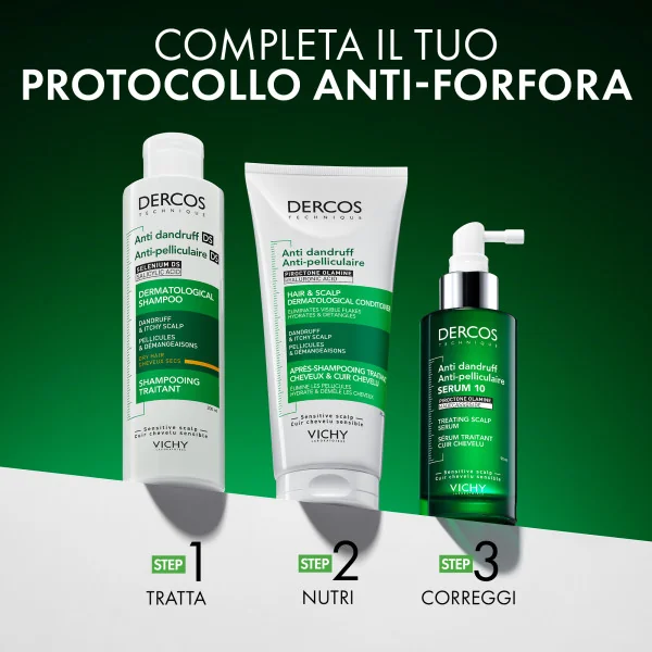 Vichy Dercos Technique Shampoo Anti Forfora Ds Secchi Refill 390 Ml Shampoo Anti-Forfora