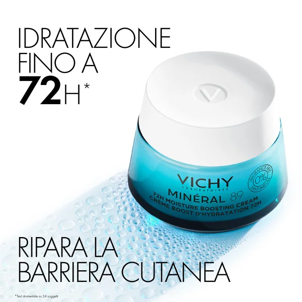 Vichy Minéral 89 Crema Viso 50 Ml Idratazione profonda 72h per tutti i tipi di pelle