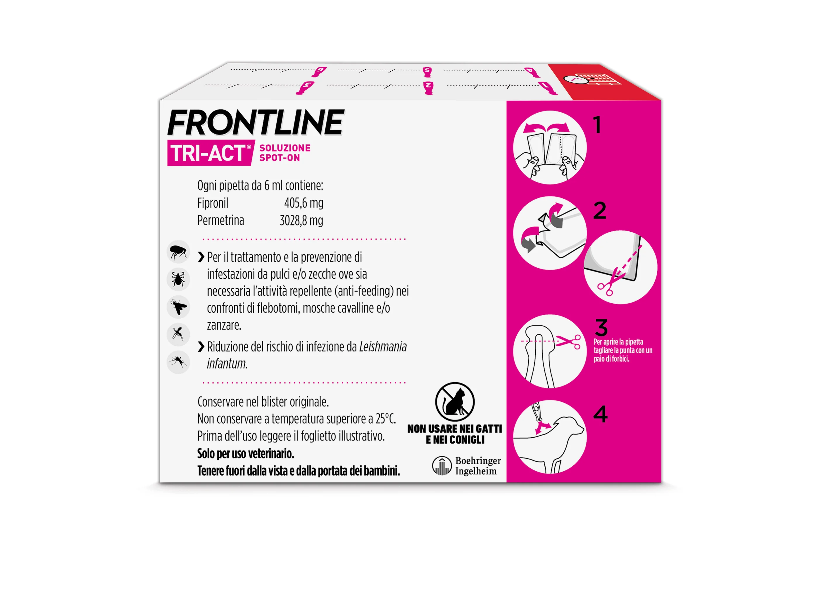 Frontline Tri-Act X6 Antiparassitario Per Cani Contro Parassiti E Insetti Volanti (40-60Kg)