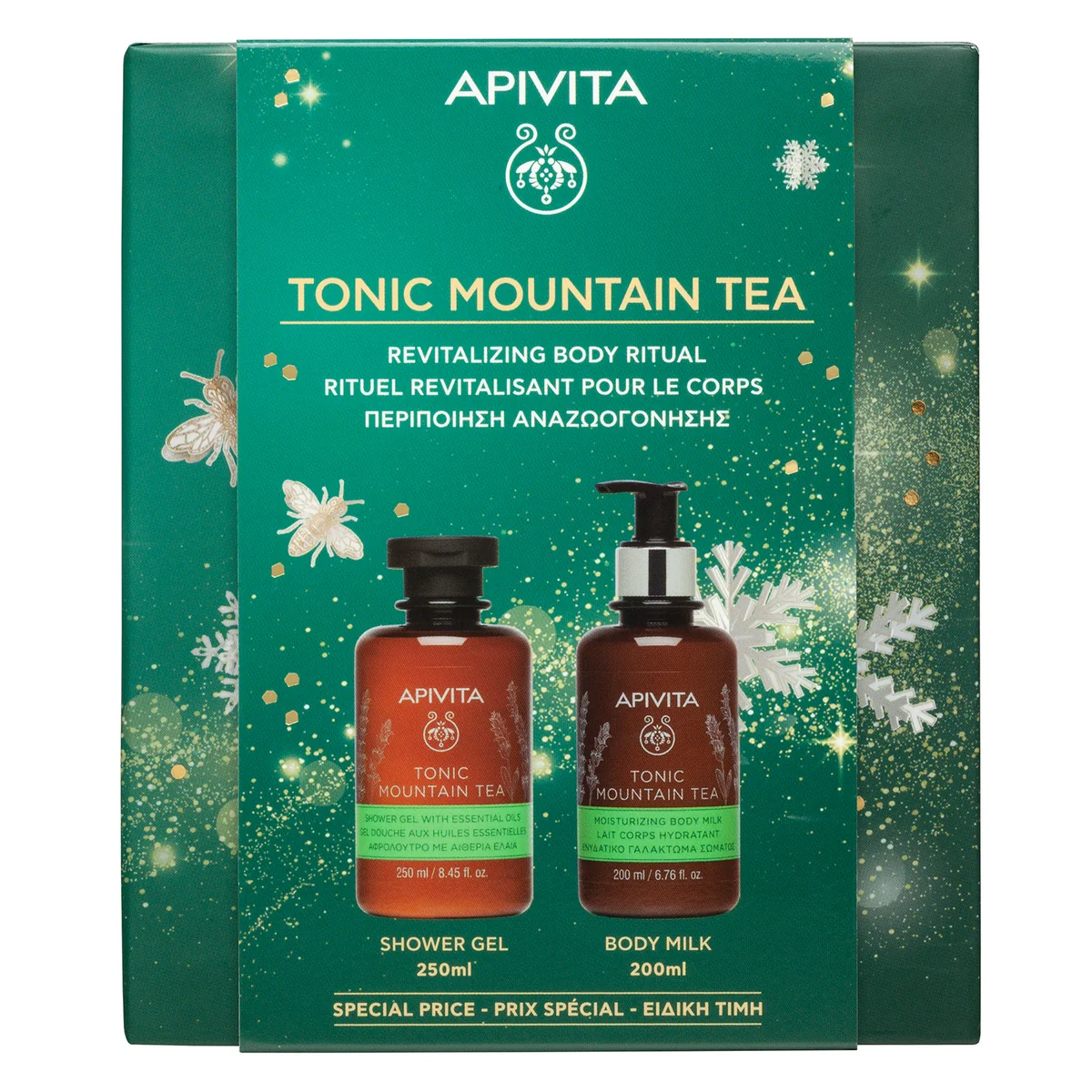 Apivita Pro Xm Tonic Mount Shower Gel + Body Milk