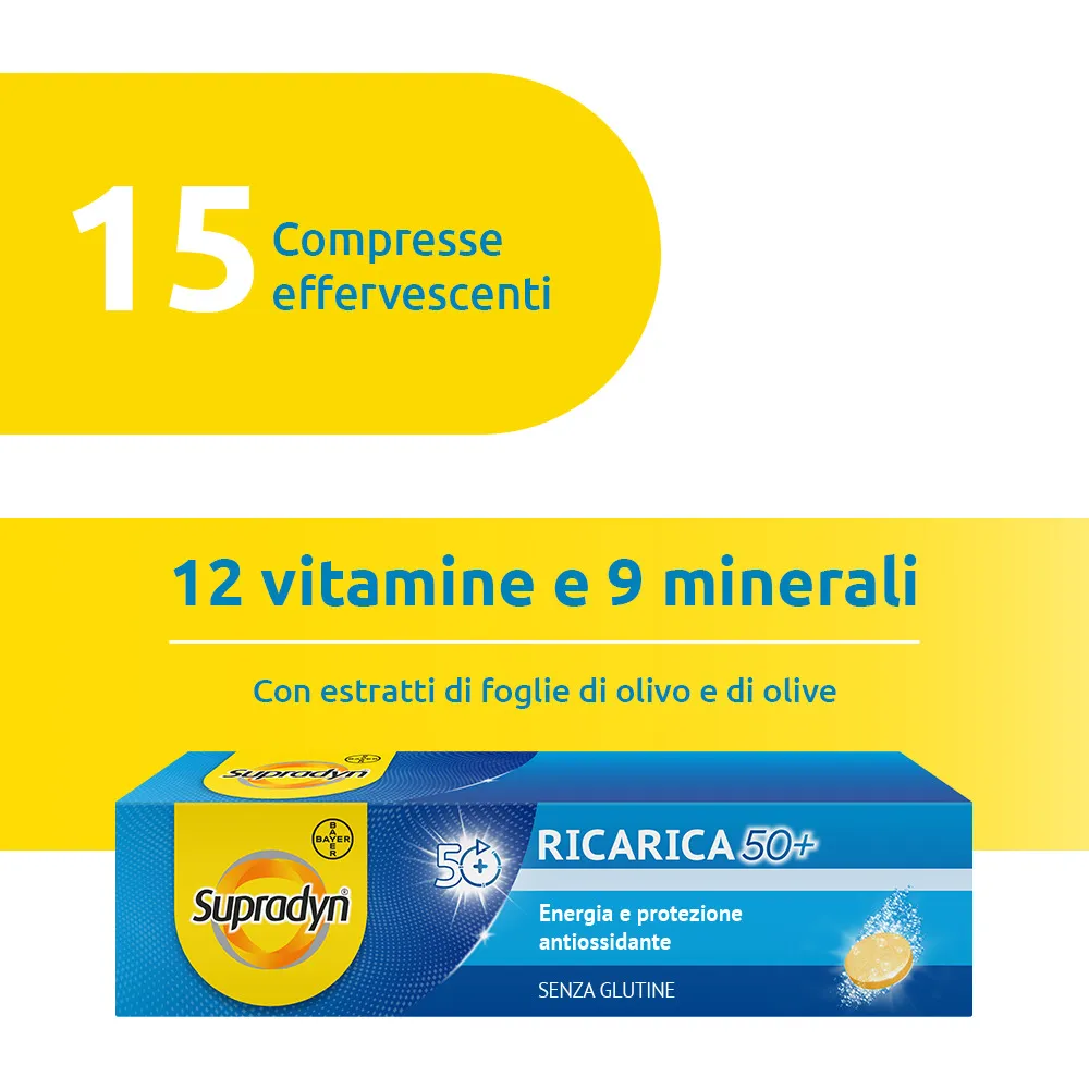 Supradyn Ricarica 50+ Integratore  15 Compresse Vitamine e Minerali