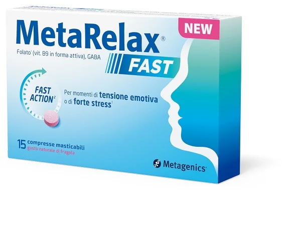 Metarelax Fast 15 Compresse Masticabili Tensione Emotiva e Stress