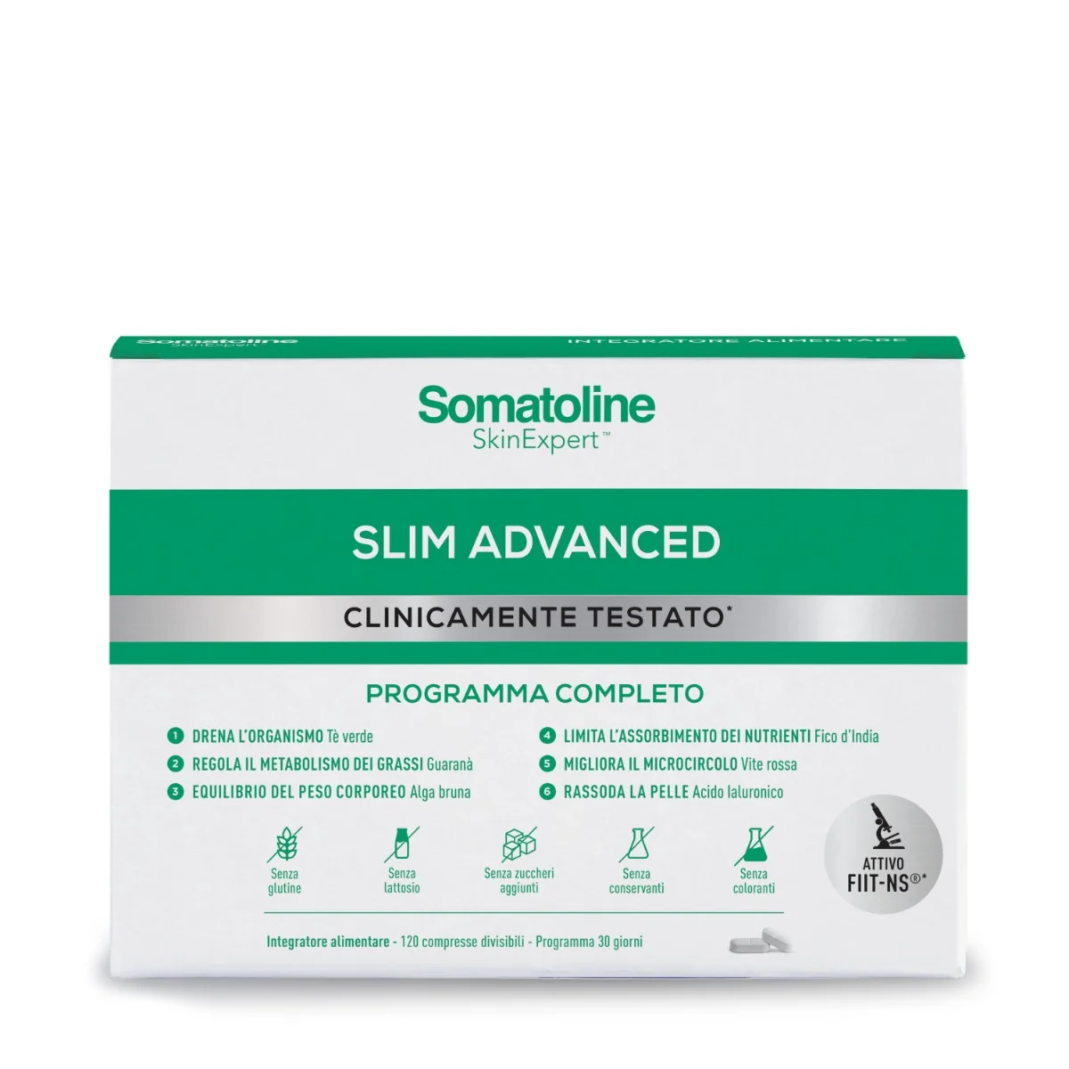 Somatoline Slim Advanced 120 Compresse Senza Glutine Senza Lattosio Controllo Peso