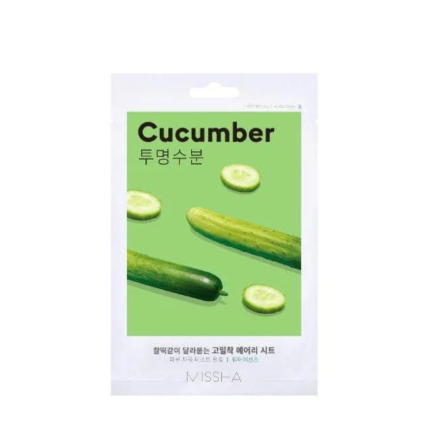 Missha Airy Fit Sheet Mask Cucumber 19 g Maschera viso in tessuto