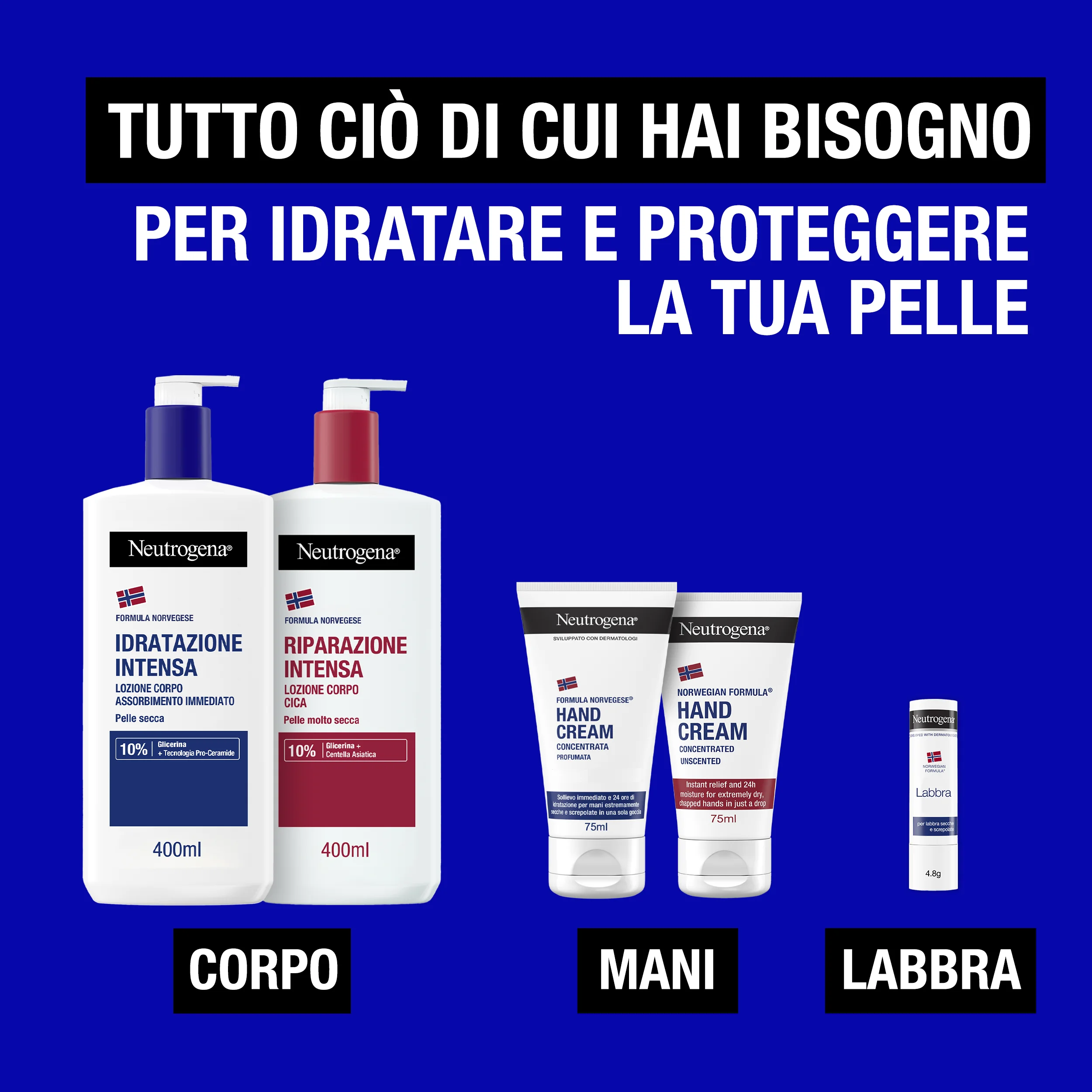 Neutrogena Formula Norvegese Balsamo Labbra Stick 4.8 g Burrocacao per labbra secche e screpolate