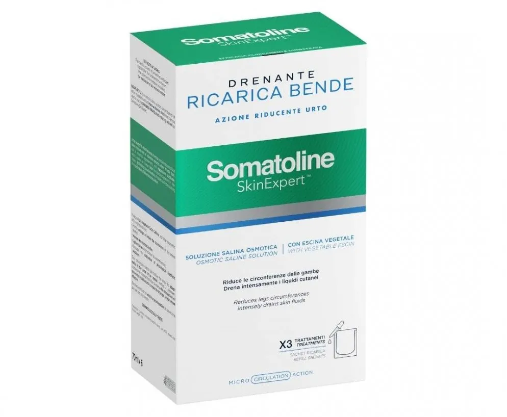 Somatoline Cosmetic Bende Snellenti Drenanti Kit ricarica x3