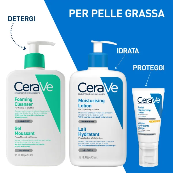 Cerave Refill Schiuma Detergente 473 ml Ricarica Detergente ad uso quotidiano
