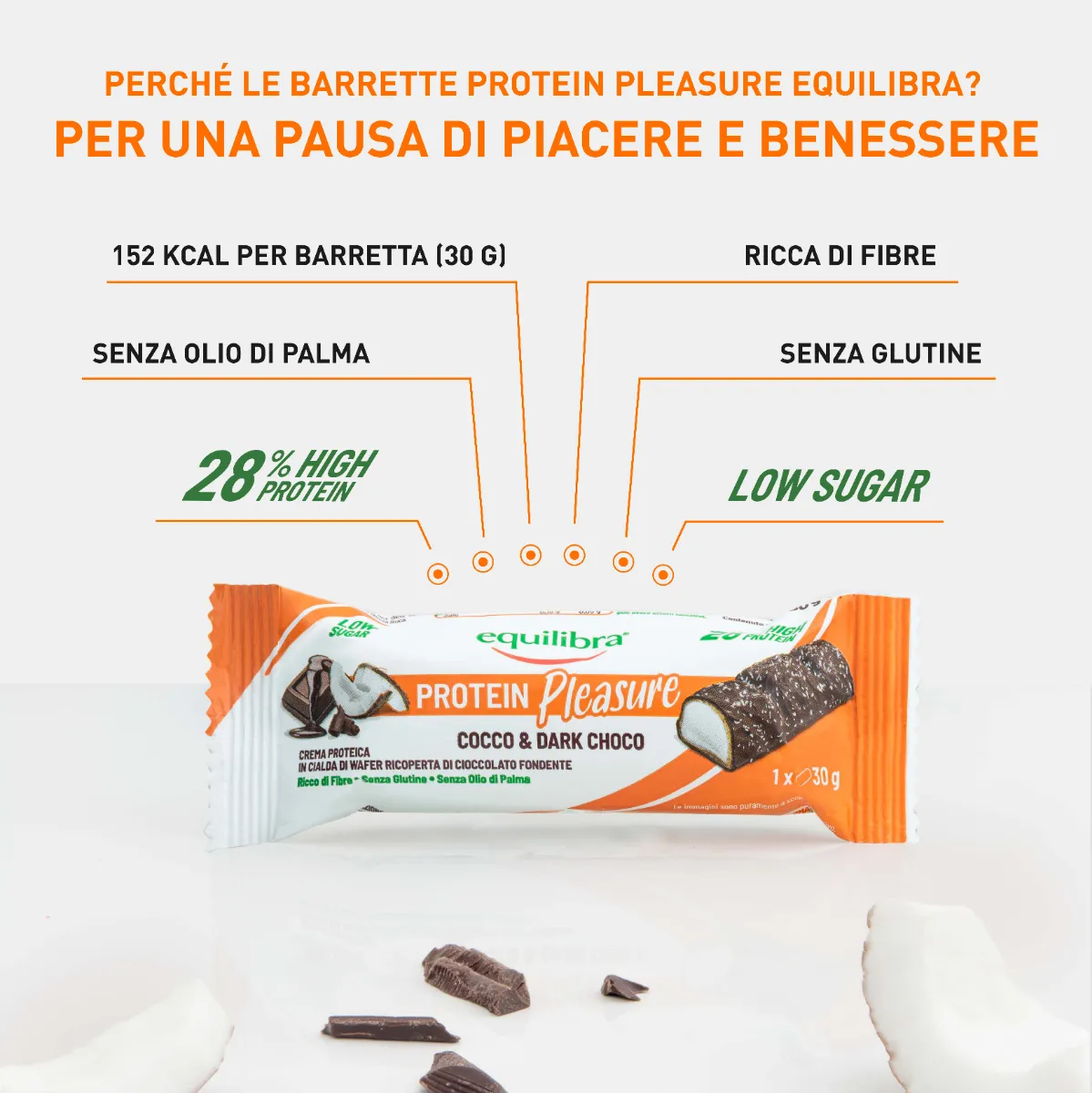 Equilibra Crock Cocco&Dark Choco 30 G Barretta Proteica