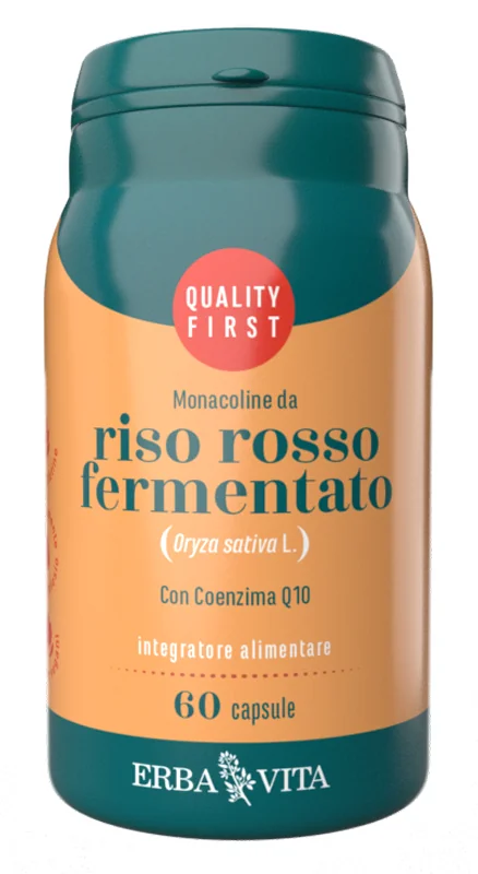 Erba Vita Riso Rosso Fermentato 60 Capsule Controllo Colesterolo