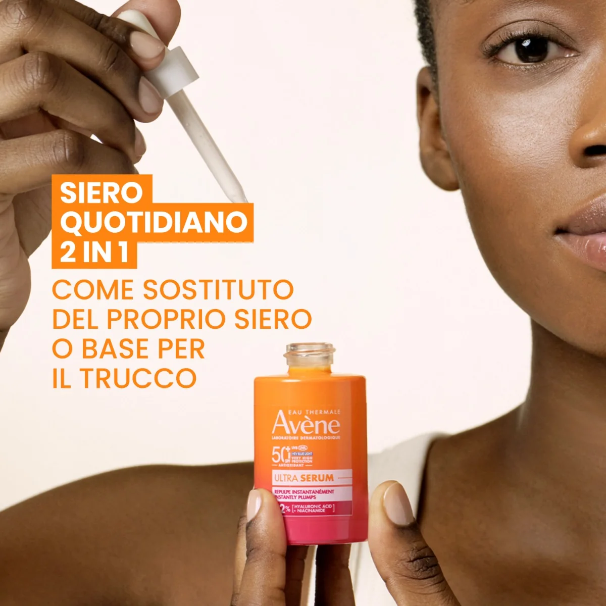 Avene Eau Thermale Avene Solare Ultra Siero Rimpolpa Immediatamente SPF 50+ 30 Ml Ultra Leggera