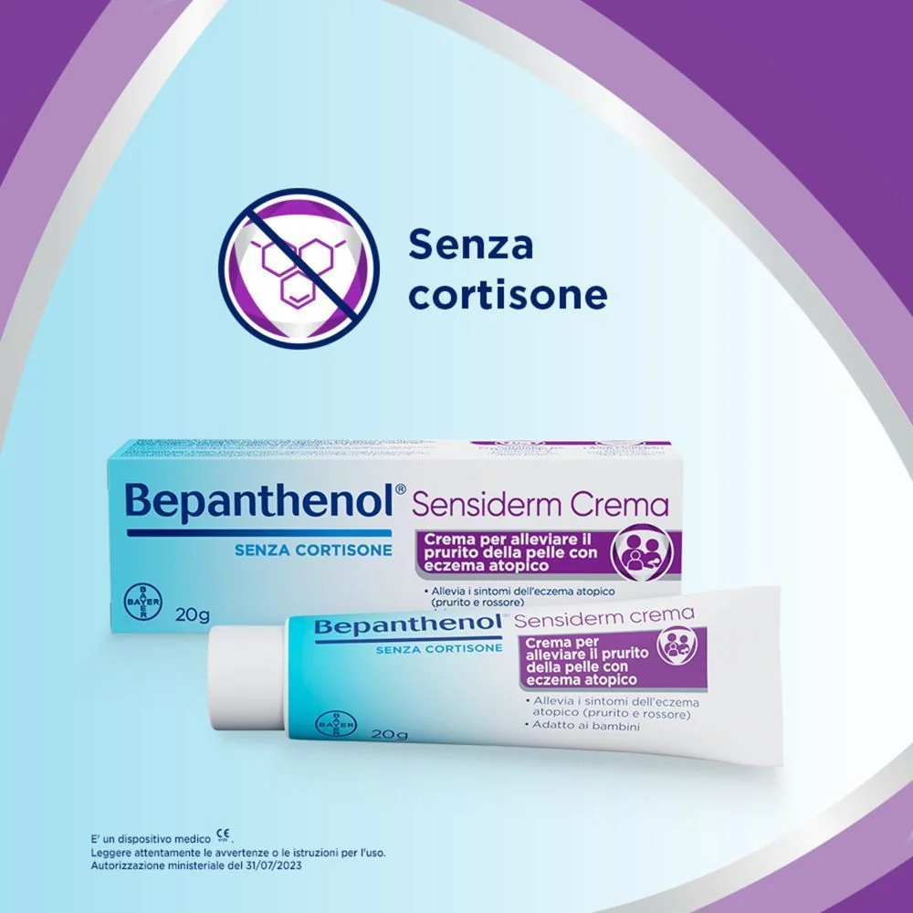 Bepanthenol Sensiderm Crema Lenitiva 20g Dermatite e Prurito