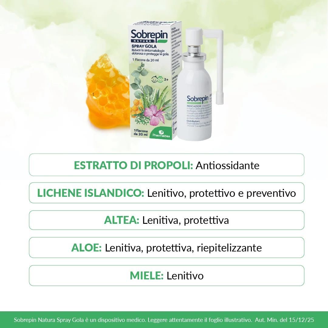 Sobrepin Natura Gola Spray 20Ml Senza Glutine