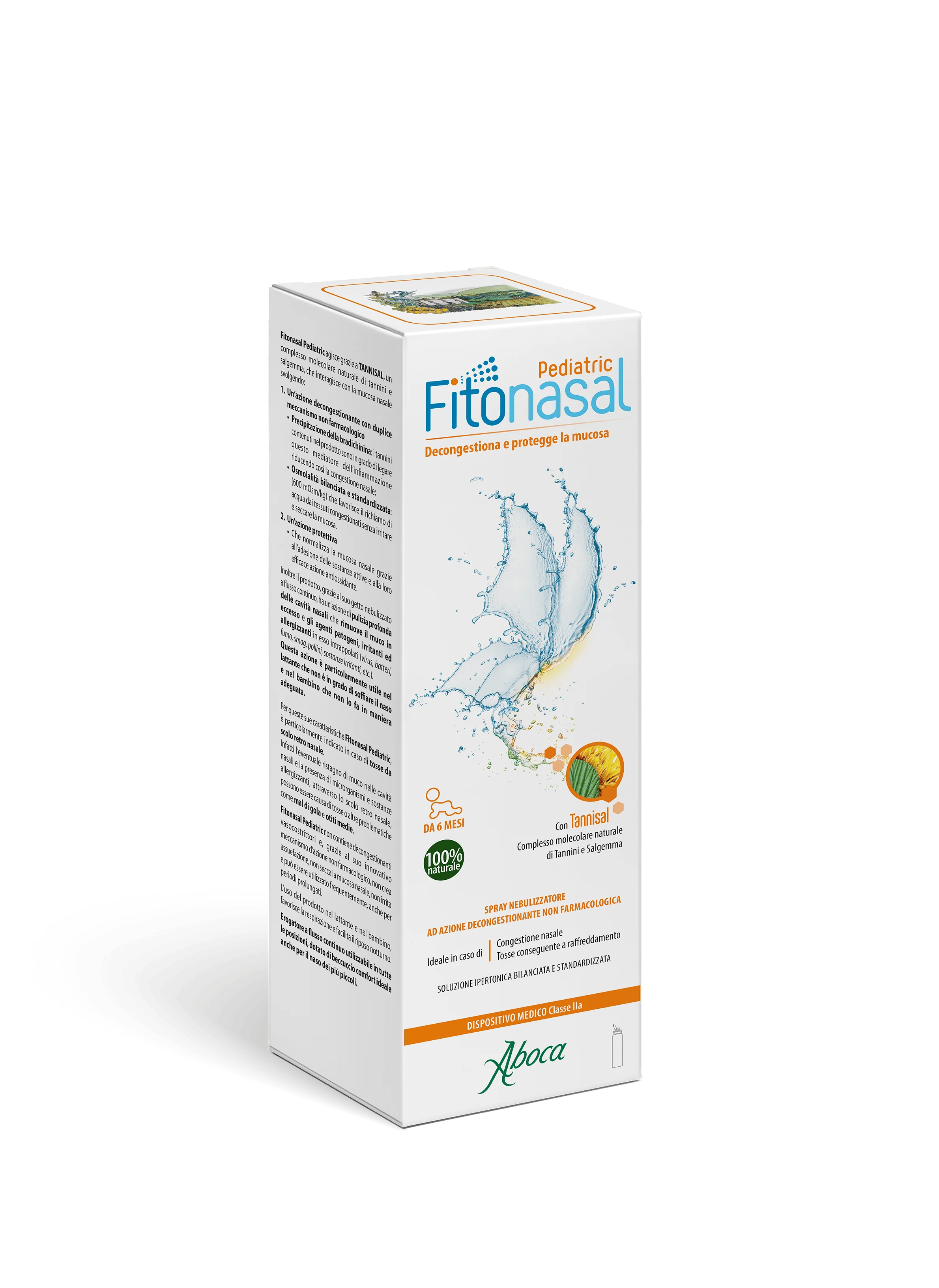 Aboca Fitonasal Pediatric Spray Nasale Bambini 125 ml Decongestionante