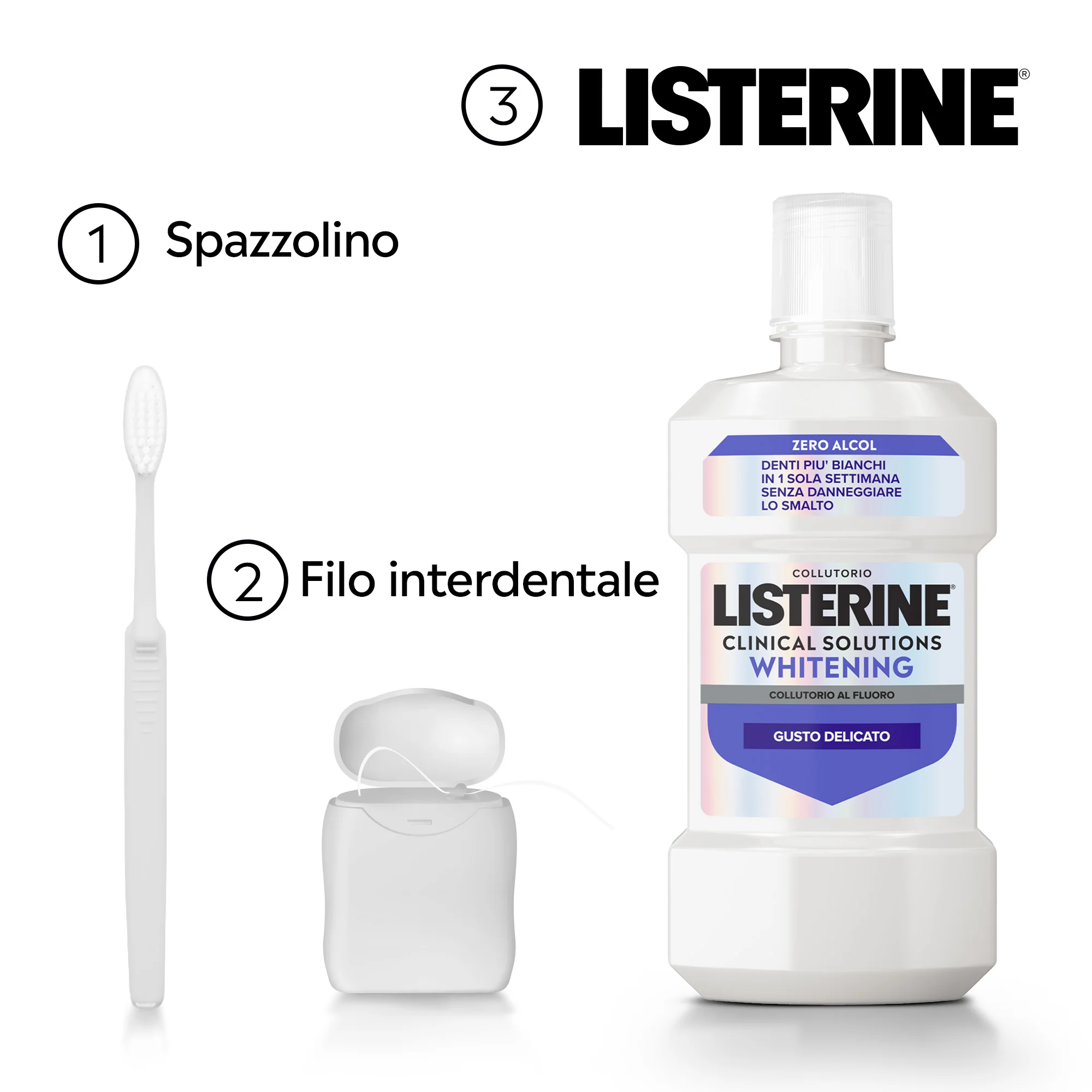 Listerine Advanced White Delicato Rinforza i Denti