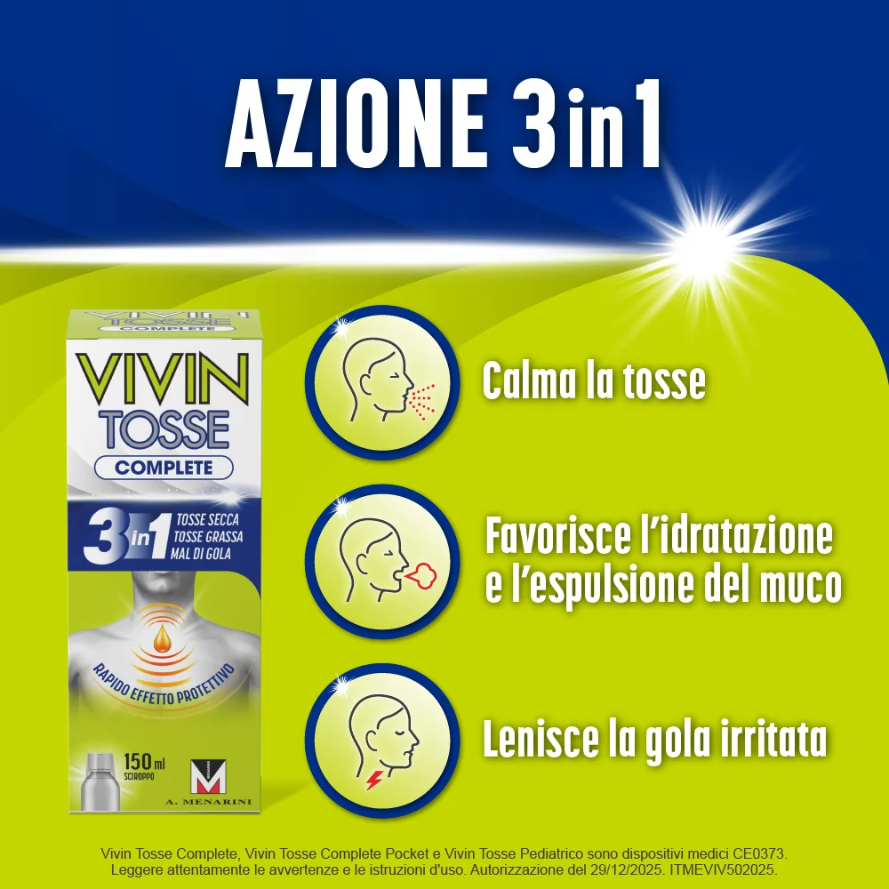 Vivin Tosse Complete Sciroppo Per Tosse 150 ml
