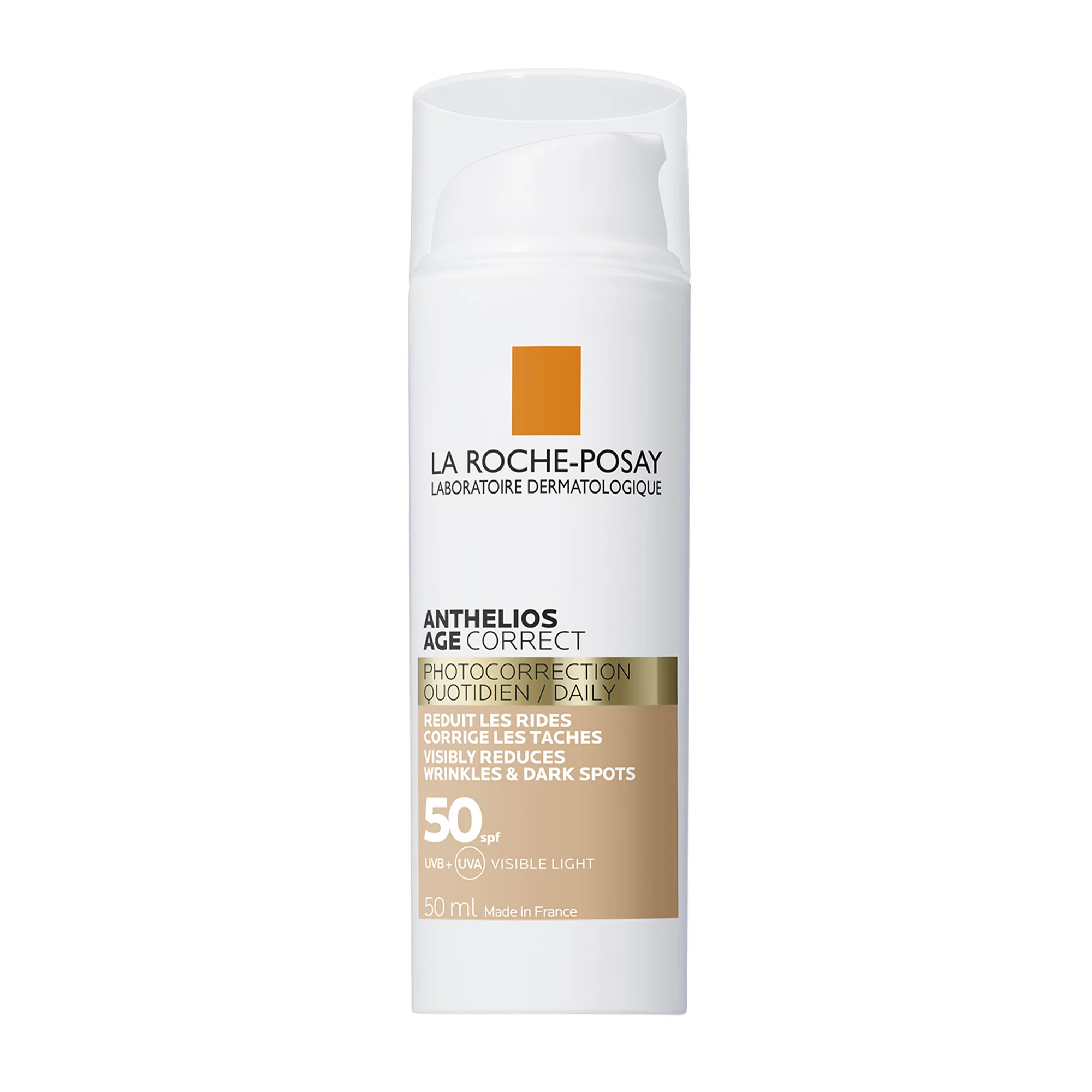 La Roche Posay Anthelios Age Correct Tinted SPF50, 50 Ml Trattamento foto correttivo