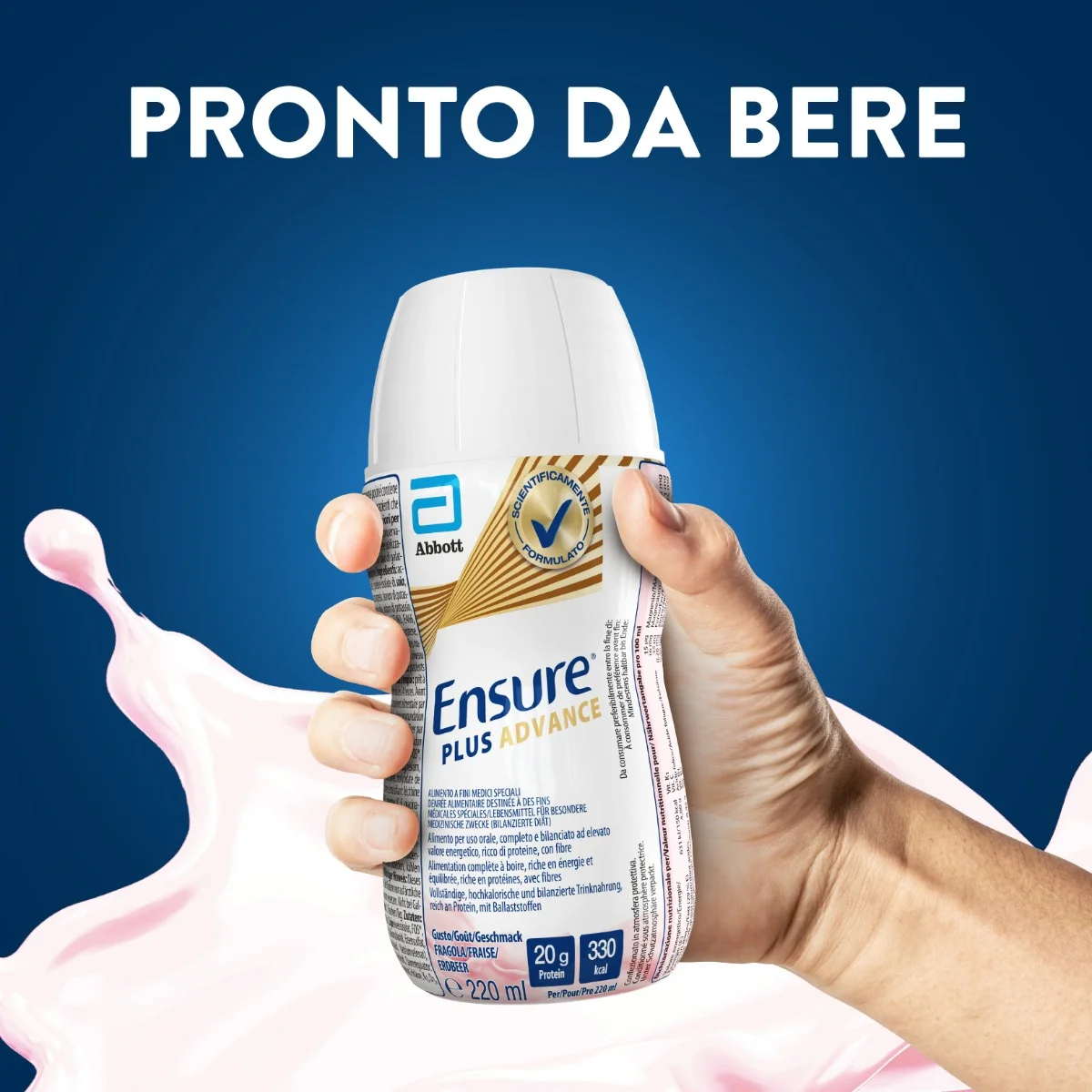Abbott Ensure Plus Advance Fragola 4x220ml Supplemento Alimentare Proteico