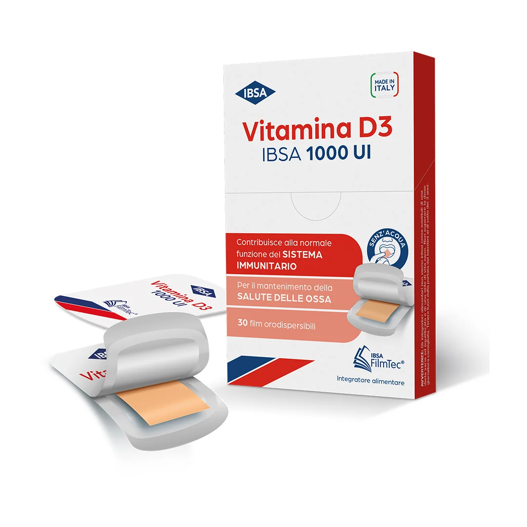 Vitamina D3 Ibsa 1000UI 30 Film Orodispersibili Integratore a base di Vitamina D