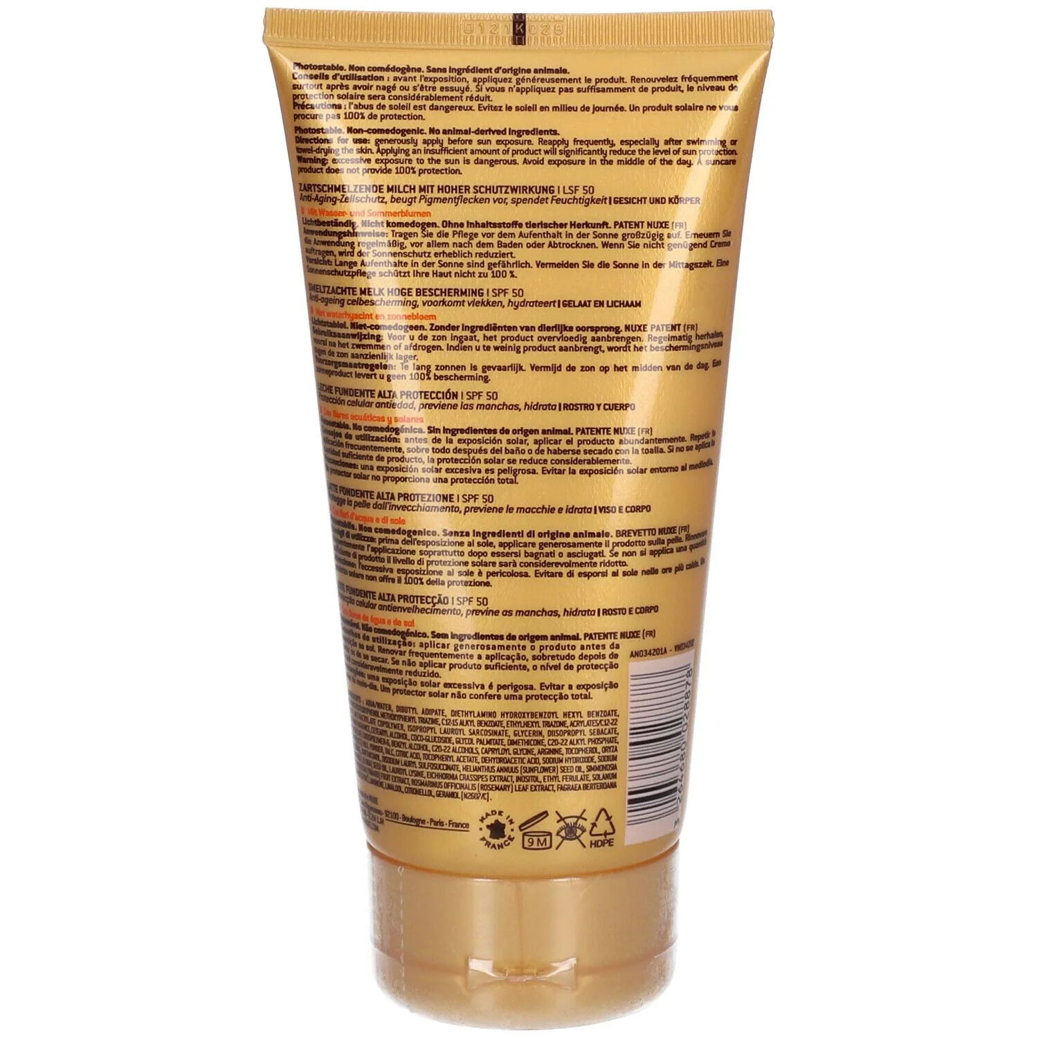 Nuxe Sun Latte Spf50 150 ml Protezione solare viso e corpo