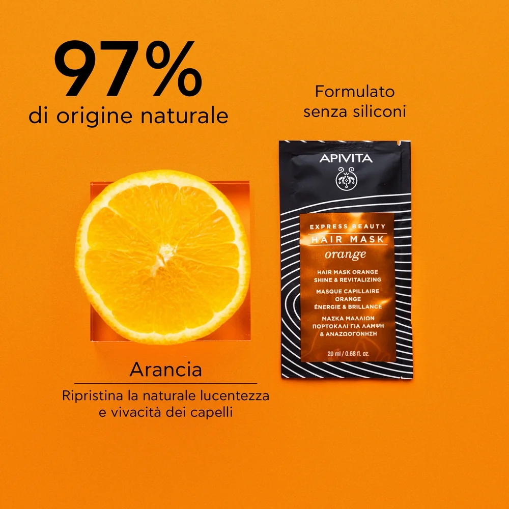 Apivita Express Mask Shine & Revitaling Orange 20 Ml Maschera Illuminante