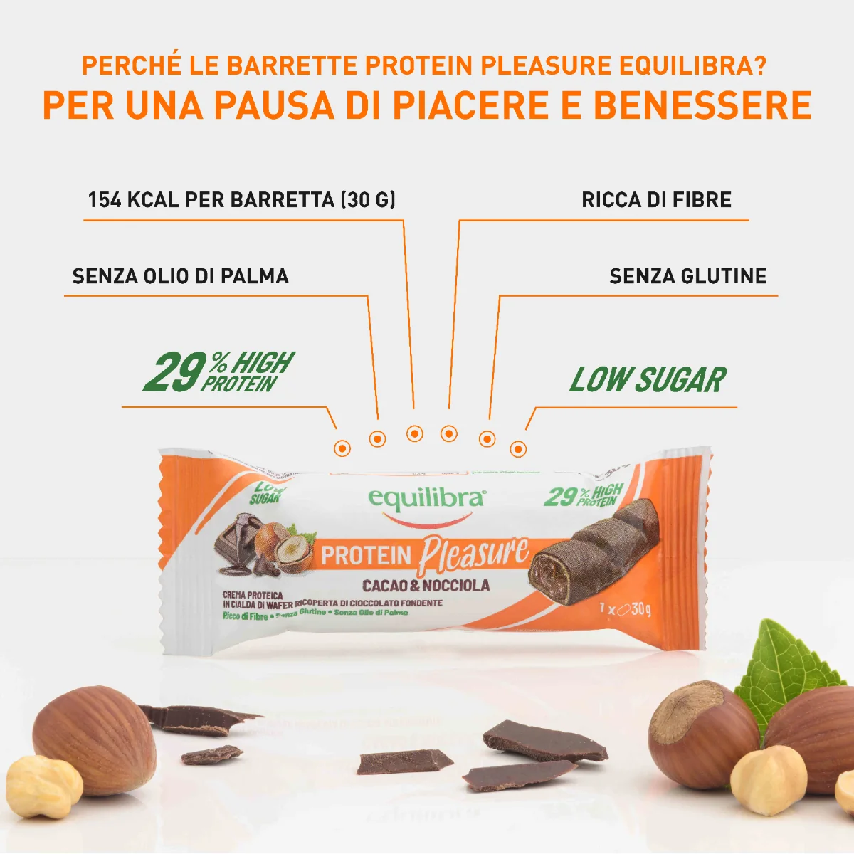 Equilibra Crock Cacao&Nocciola 30 G Spuntino Proteico