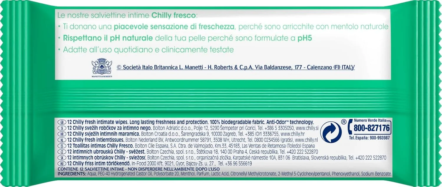 Chilly Salvietta Intima Fresco