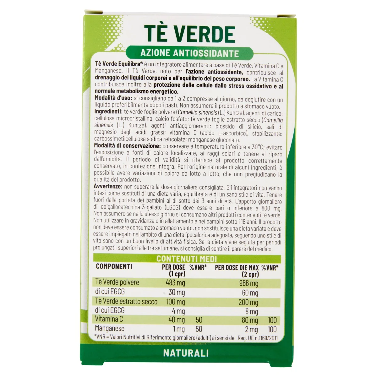 Equilibra Te' Verde 40 Compresse