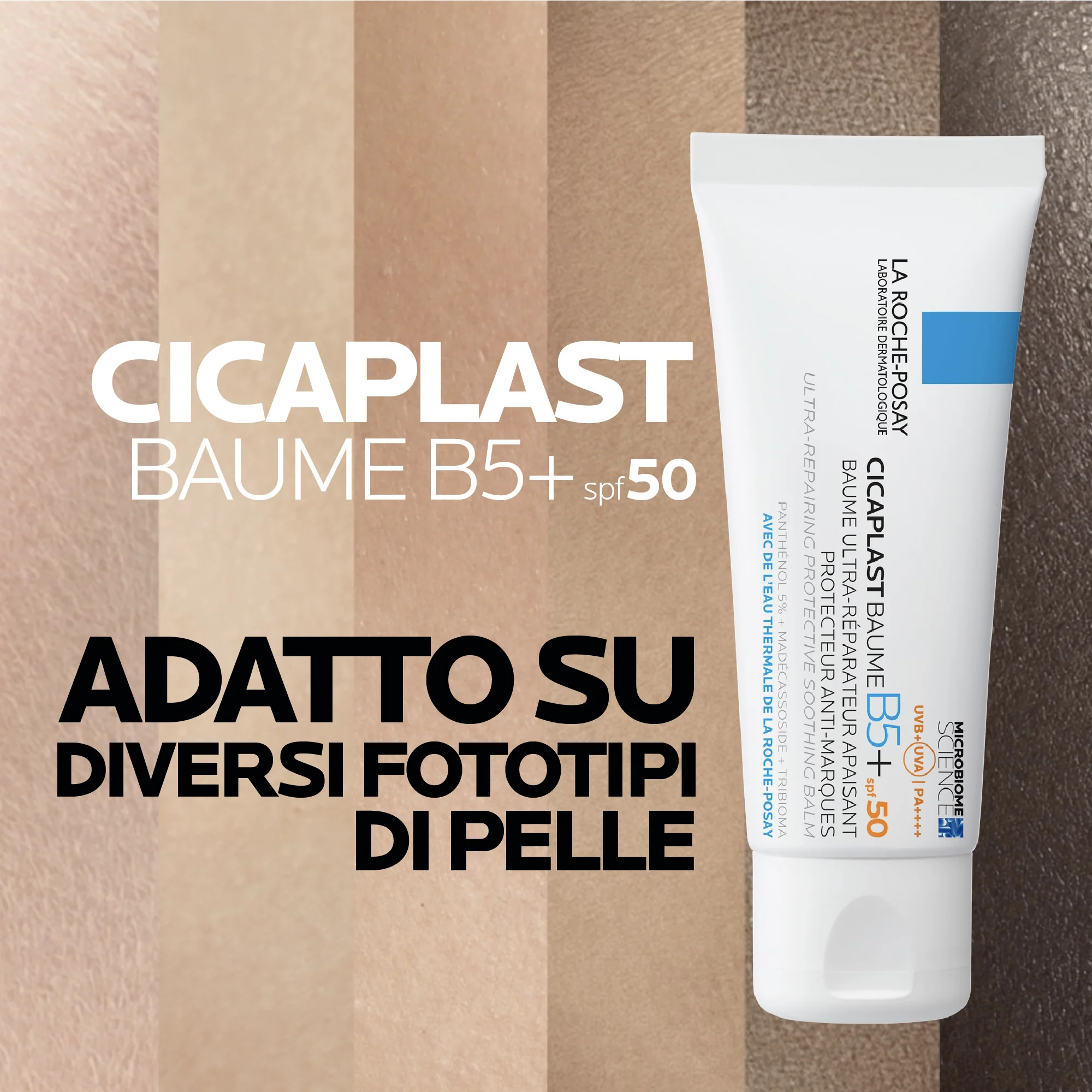 La Roche-Posay Cicaplast Baume B5+ SPF 50 40 ml Balsamo Lenitivo Ultra-riparatore per pelle sensibile, arrossata o fragilizzata
