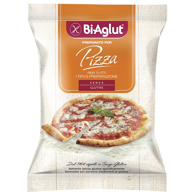 Biaglut Preparato per Pizza Senza Glutine 500 g Come la Pizza Tradizionale